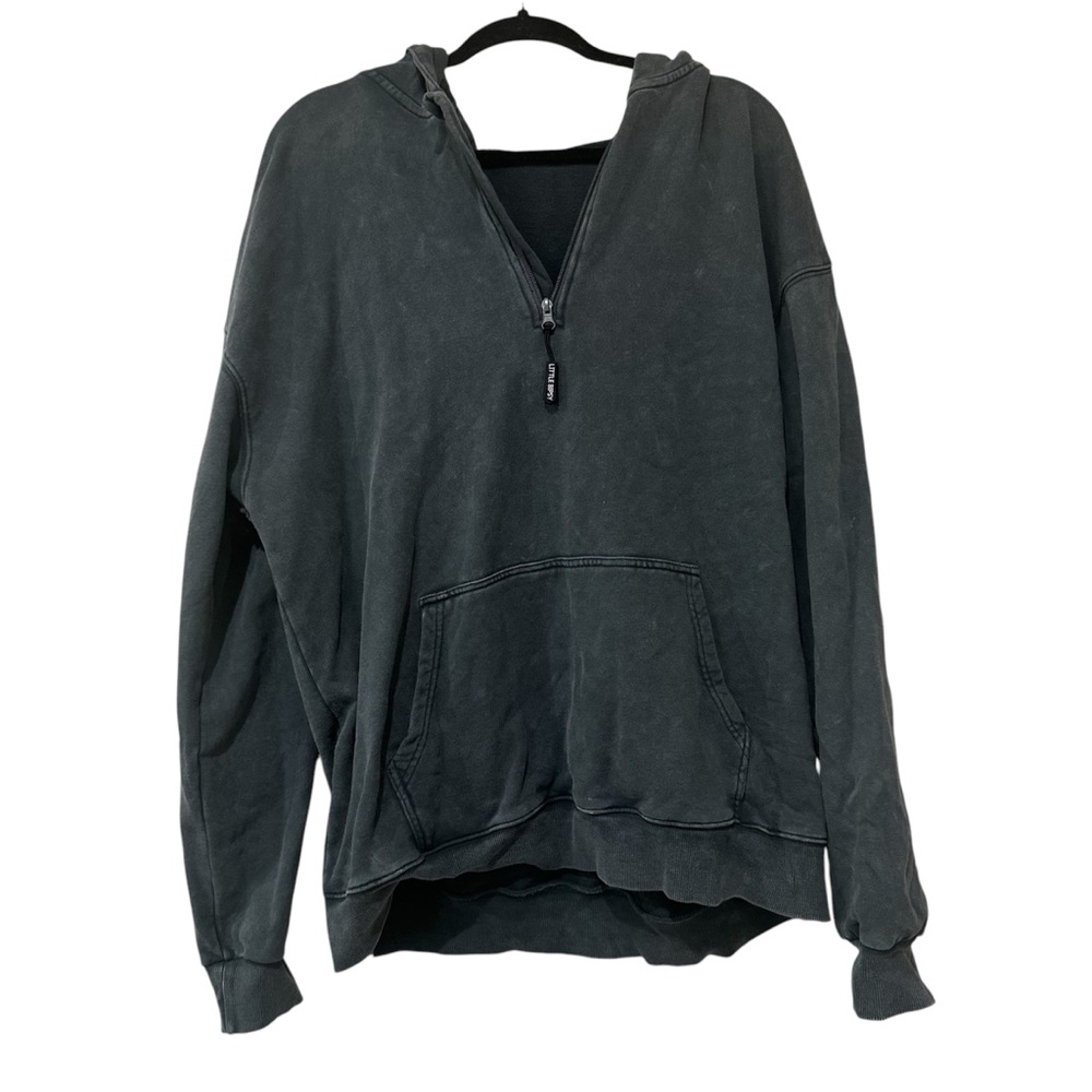 Little Bipsy Adult Quarter Zip Acid Wash Sweater XL
